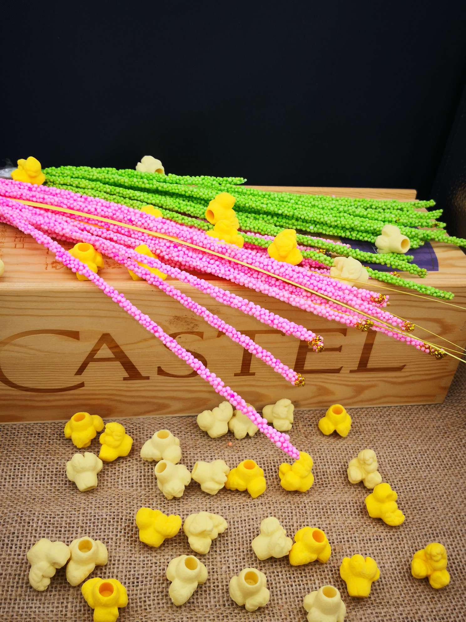 Creative cartoon popcorn Eraser with pencil inserts