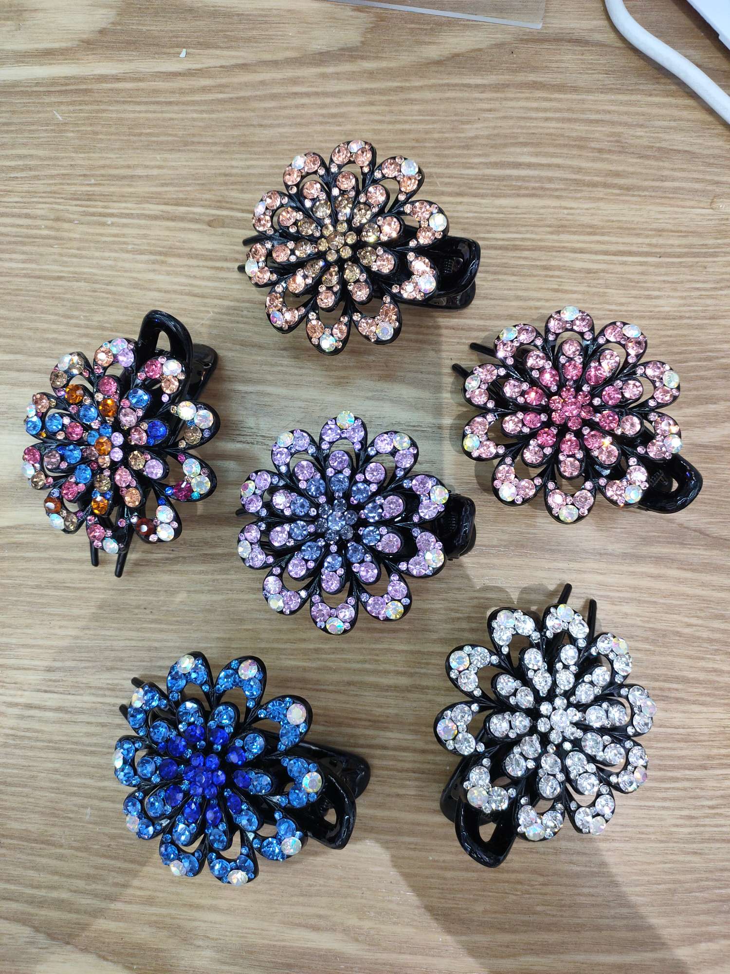South Korea Hairpin Clip Instagram Clip Net Red Three Teeth Clip Big Lace Clip Female Adult Hair Clip Clip Head Accessories