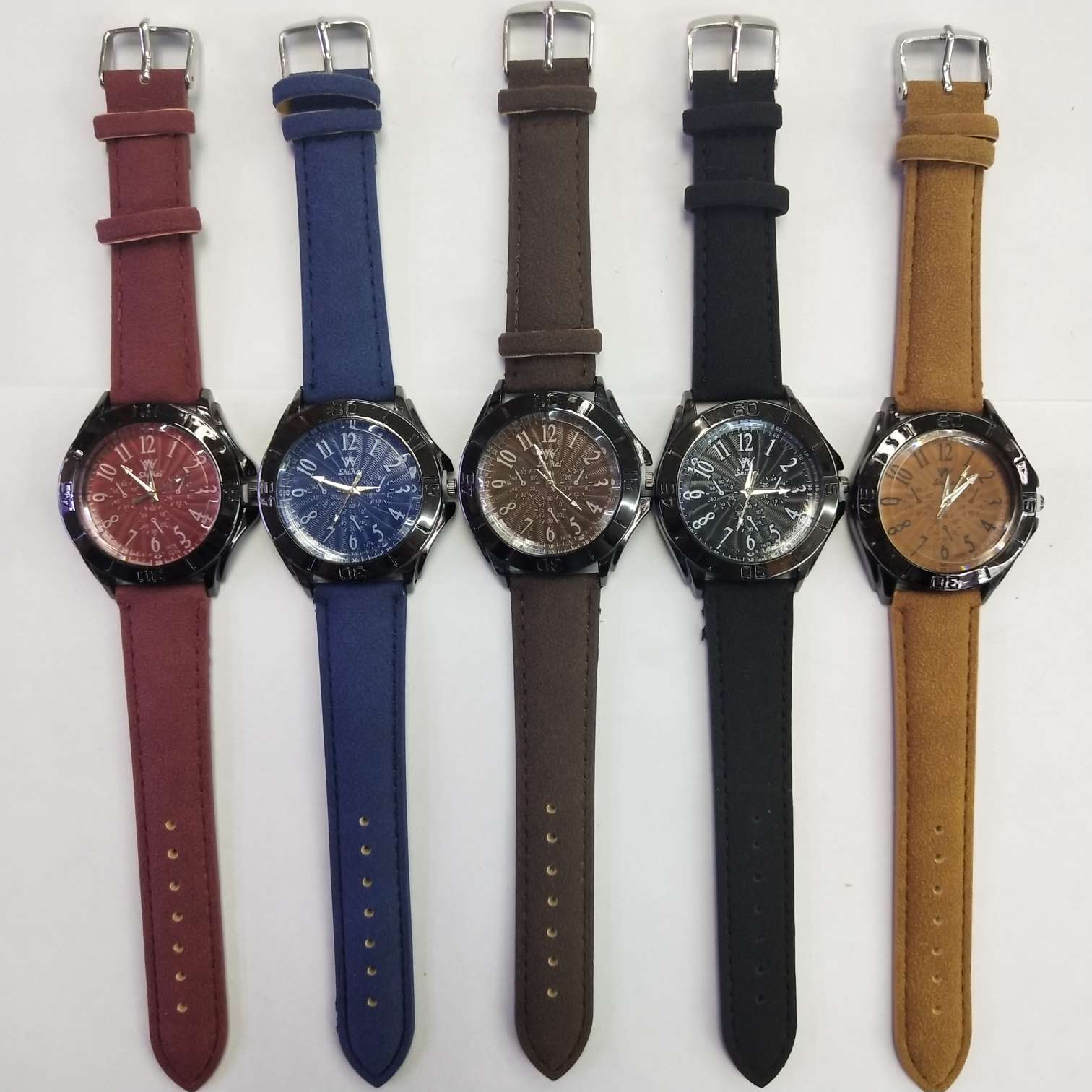 精品时尚简约大气成人手表五色大表盘