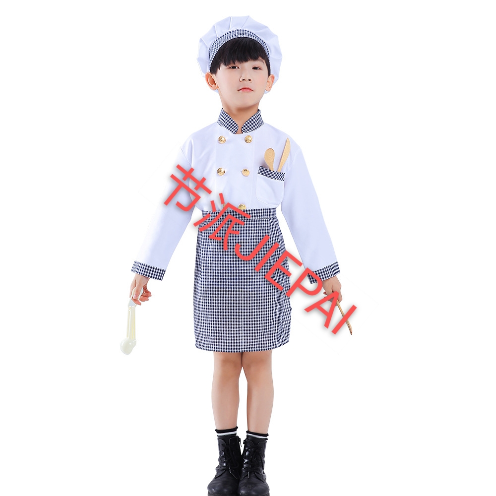 k0021 Children's Chef Costumes, Halloween role-playing Little chef Baking performance costumes, children's performance costumes, party clothes Application Scenario