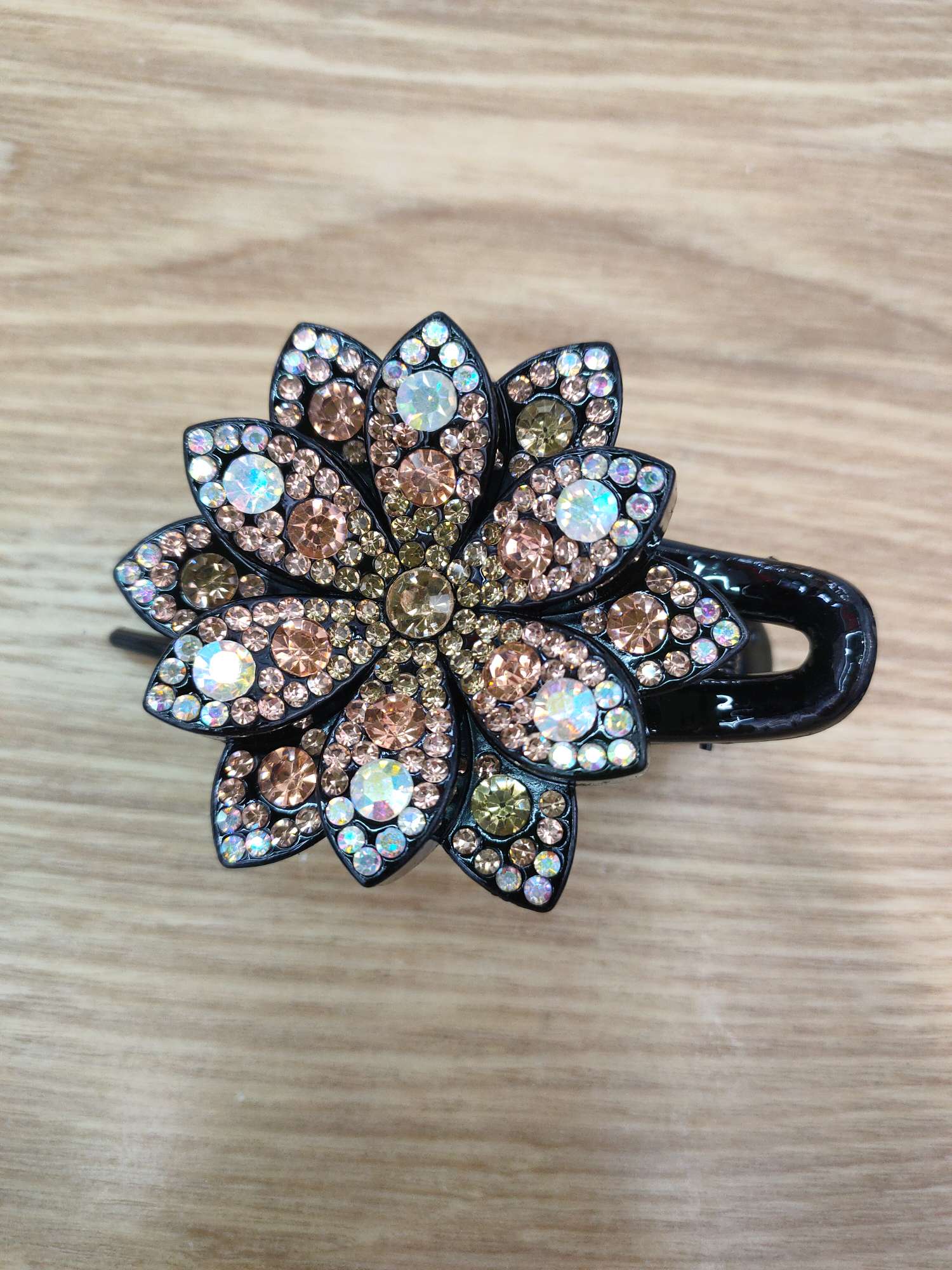 Three Teeth Clip Duck Bill Clip Top Clip Hair Clip Female Adult Hair Accessories Rhinestone Disc Hair Mother Hair Clip undefined