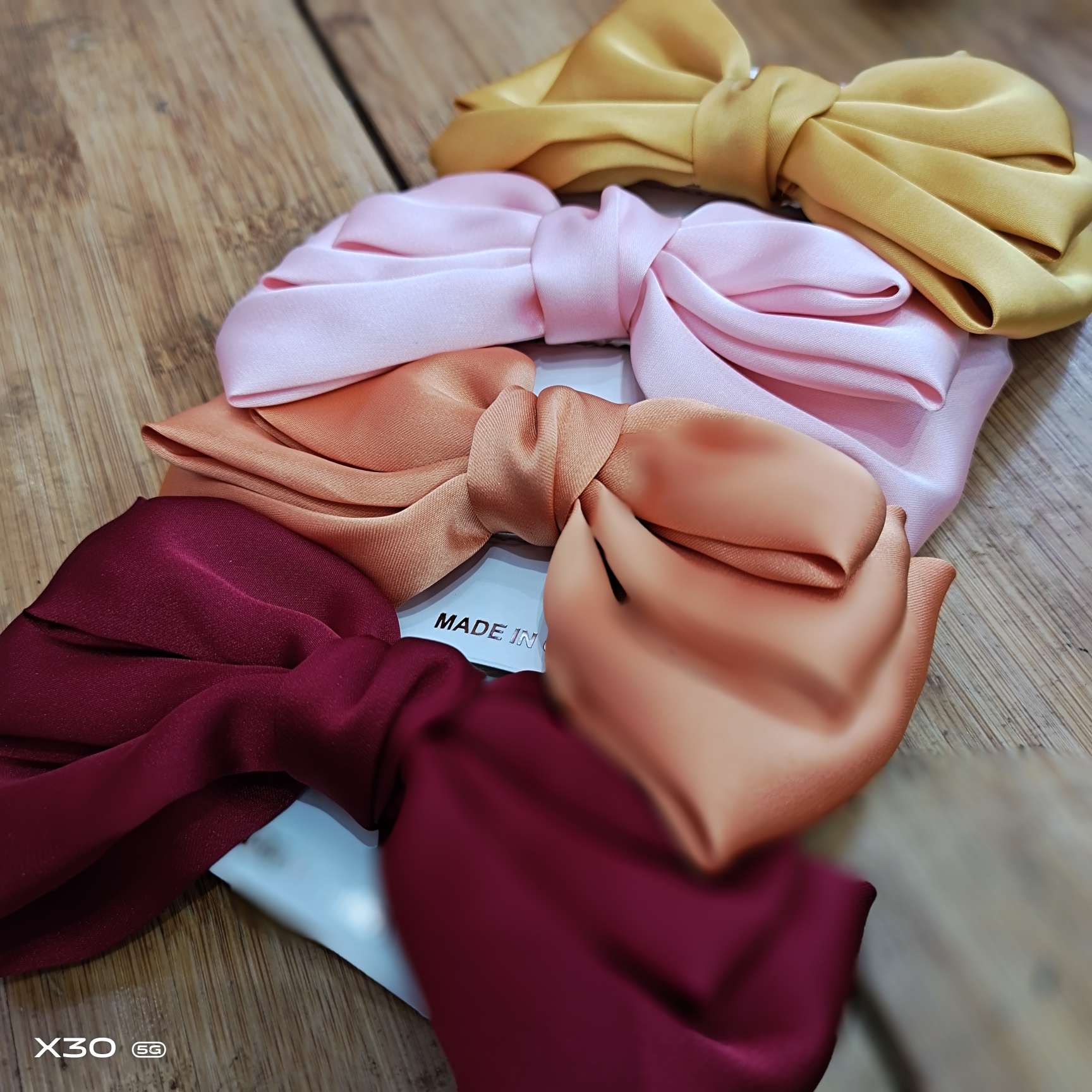 French chic retro satin three girls big bow clip top clip back of the head clip Japanese web celebrity hair clip hair accessories thumbnail