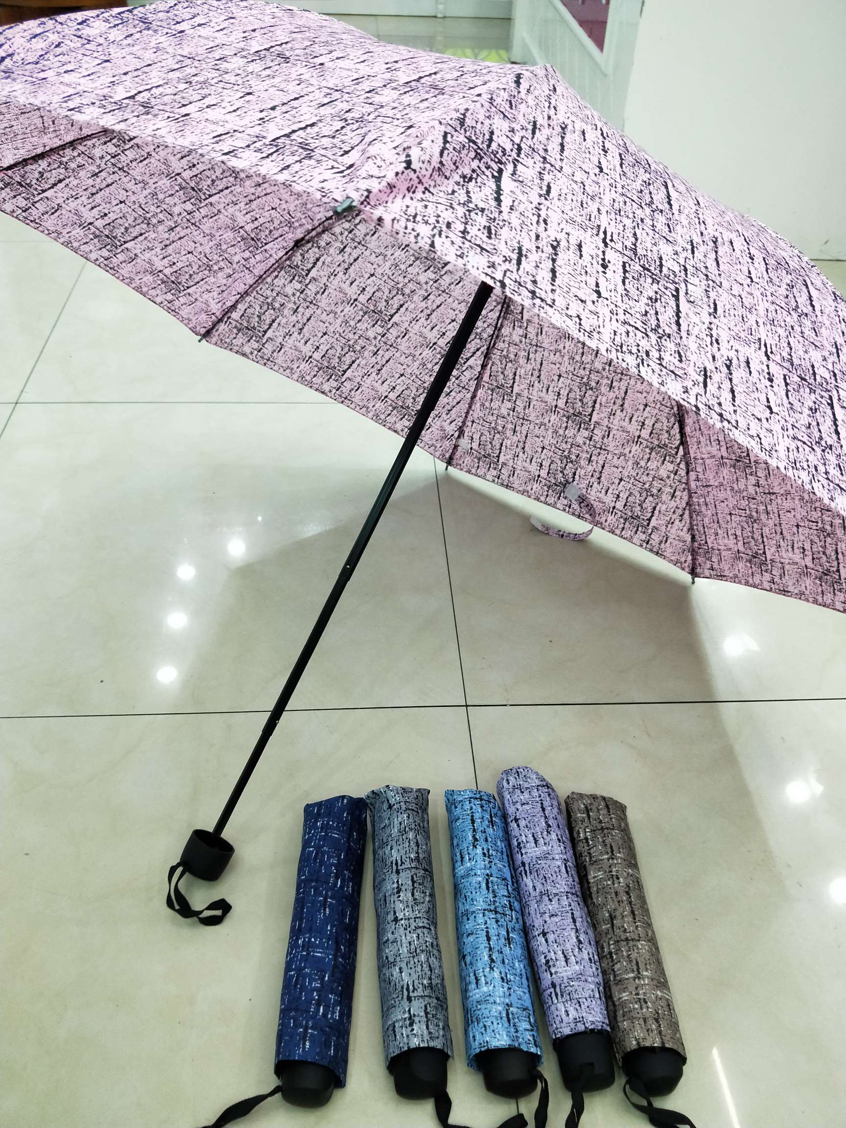 Three-fold umbrella, 8K painted flower umbrella details Picture