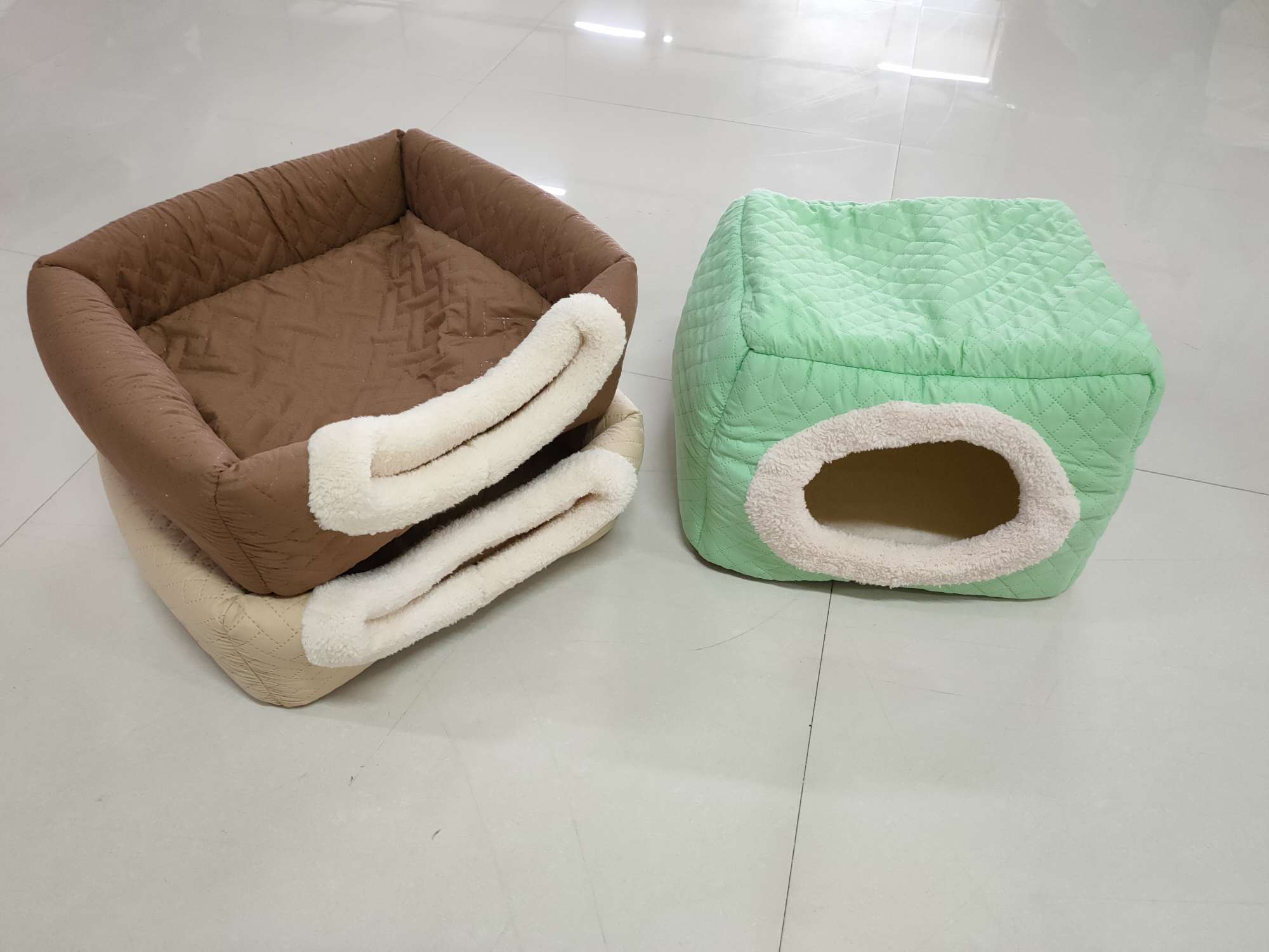 新款四方两用狗窝春秋通用猫窝贵宾泰迪比熊柯基等小型犬年幼小奶猫宠物窝垫厂家直销产品图