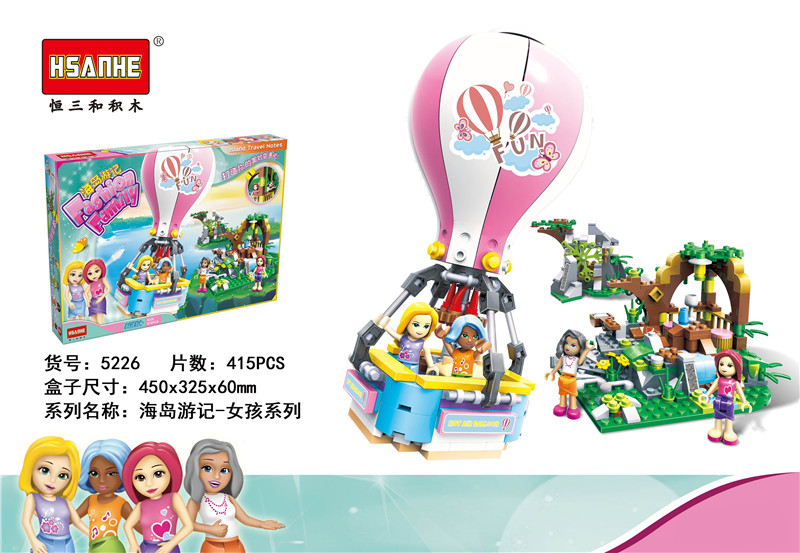 LT139959 Girl Series - Pirate Travelogue - Hot Air Balloon Landing on the Island