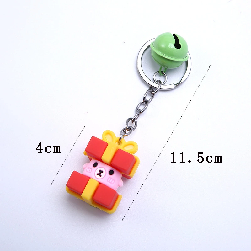 ins influencer unicorn PVC soft rubber bell keychain, car bag pendant, street stall promotion keychain gift Item Picture