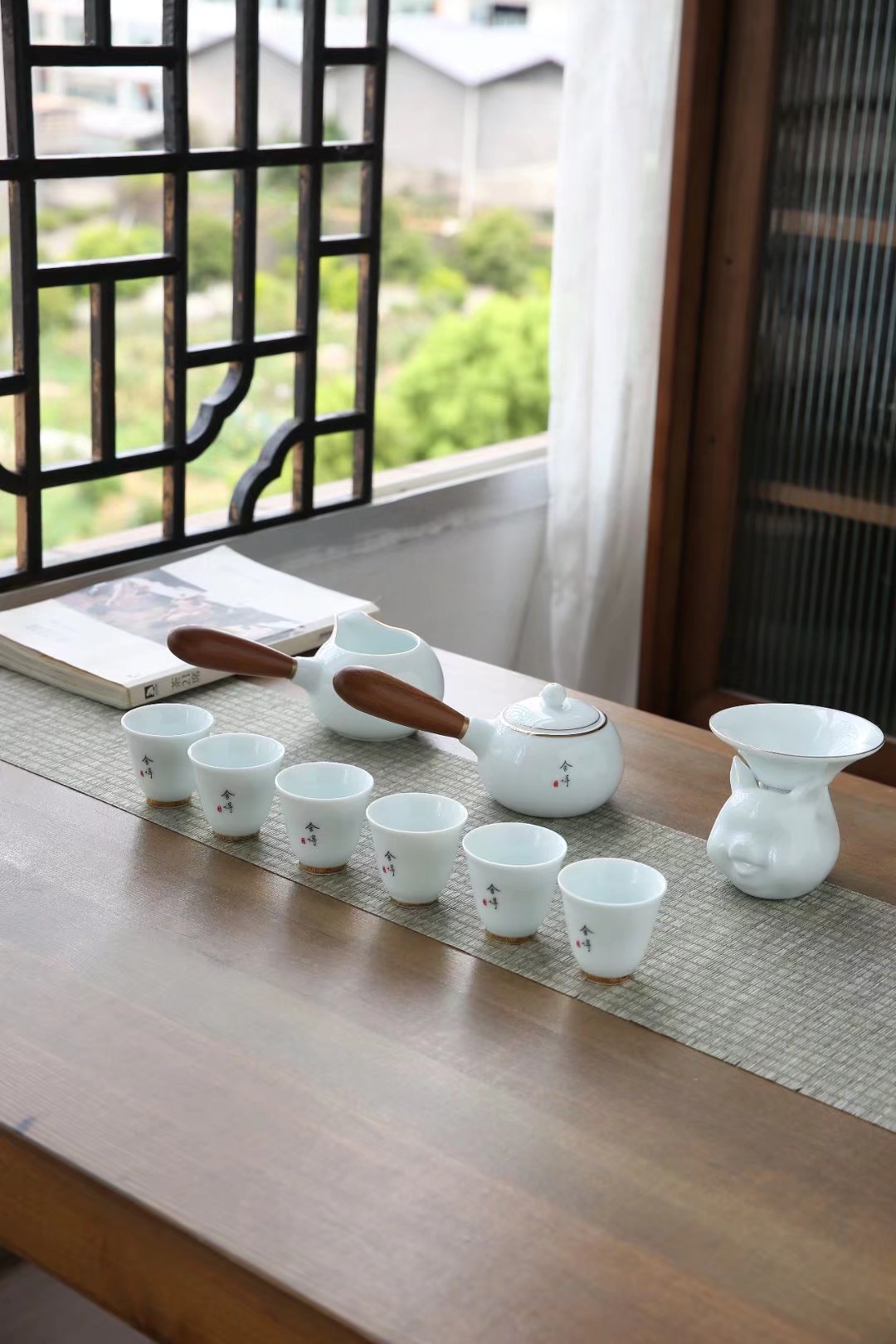 功夫茶具侧把壶套装