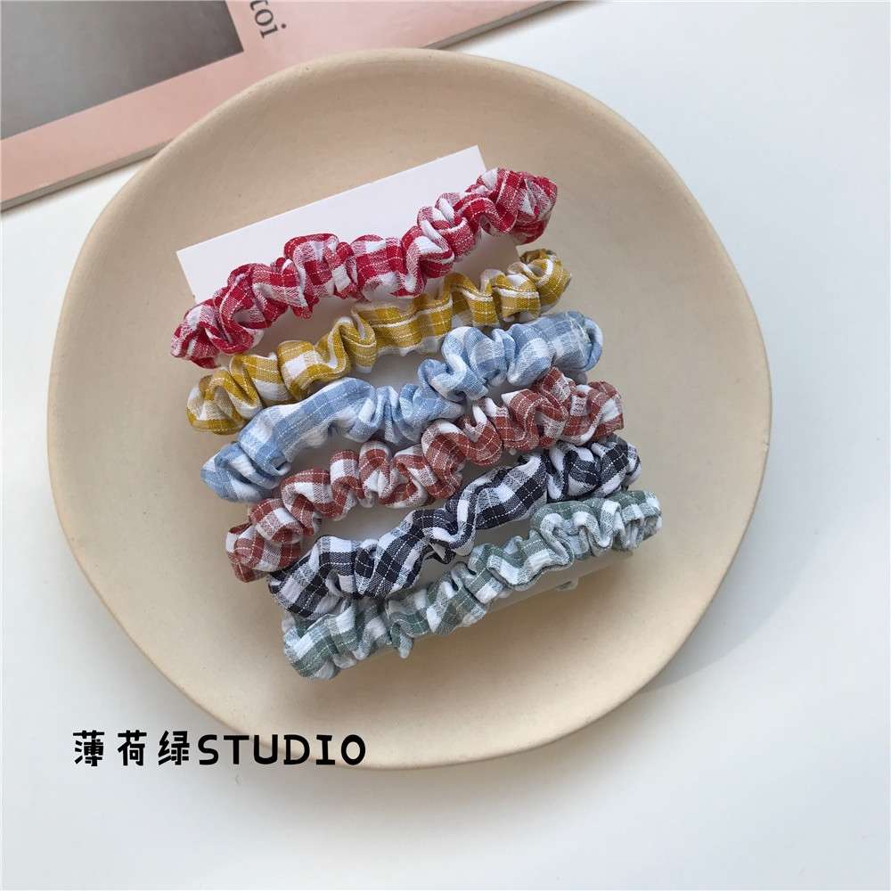 Check small intestine hair ring fine art joker girl fabric ball head rubber band head rope thumbnail