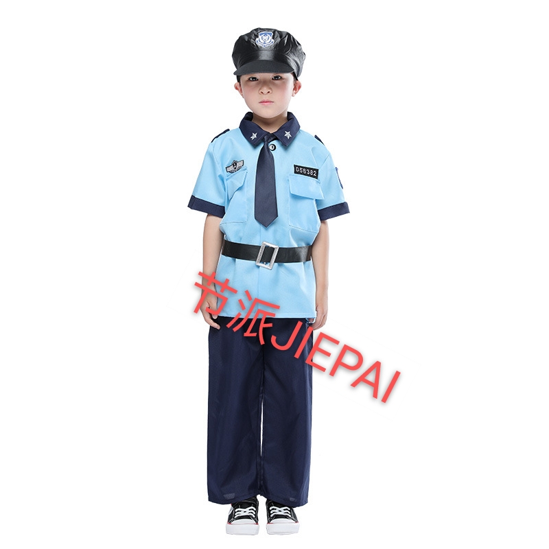 Wholesale of new performance and party uniforms for young police officers details Picture