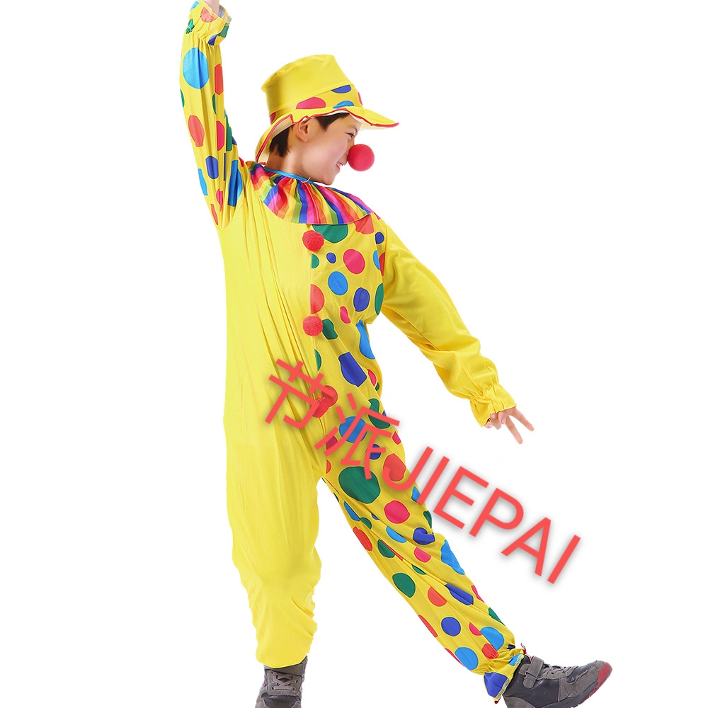 Halloween children's clown costumes, children's performance costumes, party costumes, performance costumes Application Scenario
