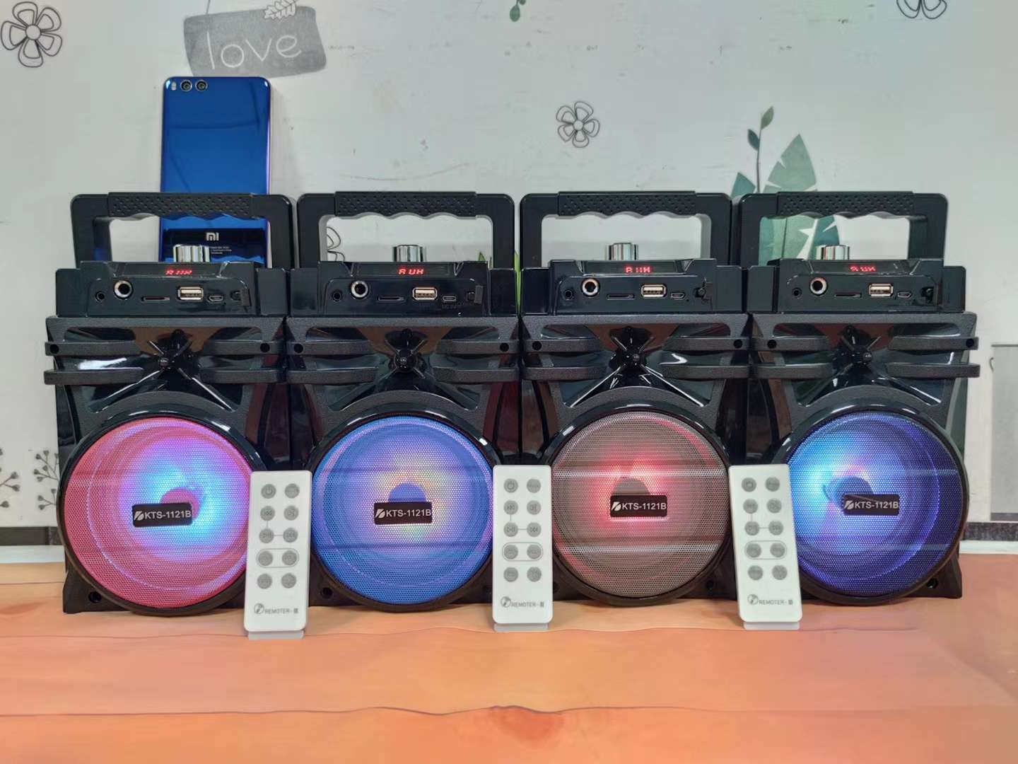 KTS-1121B蓝牙4寸木箱手提音响便携式音响bltooth speaker