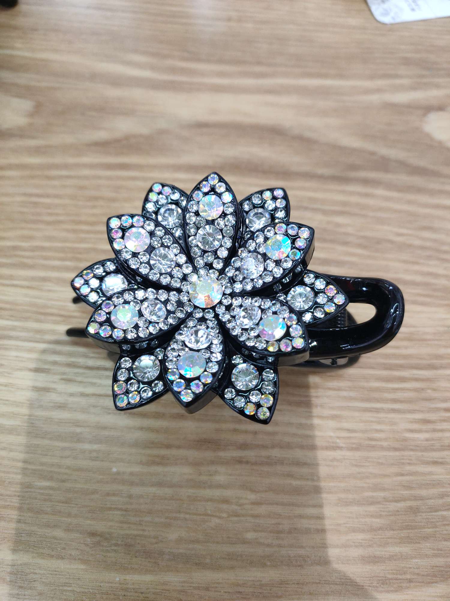 Three Teeth Clip Duck Bill Clip Top Clip Hair Clip Female Adult Hair Accessories Rhinestone Disc Hair Mother Hair Clip