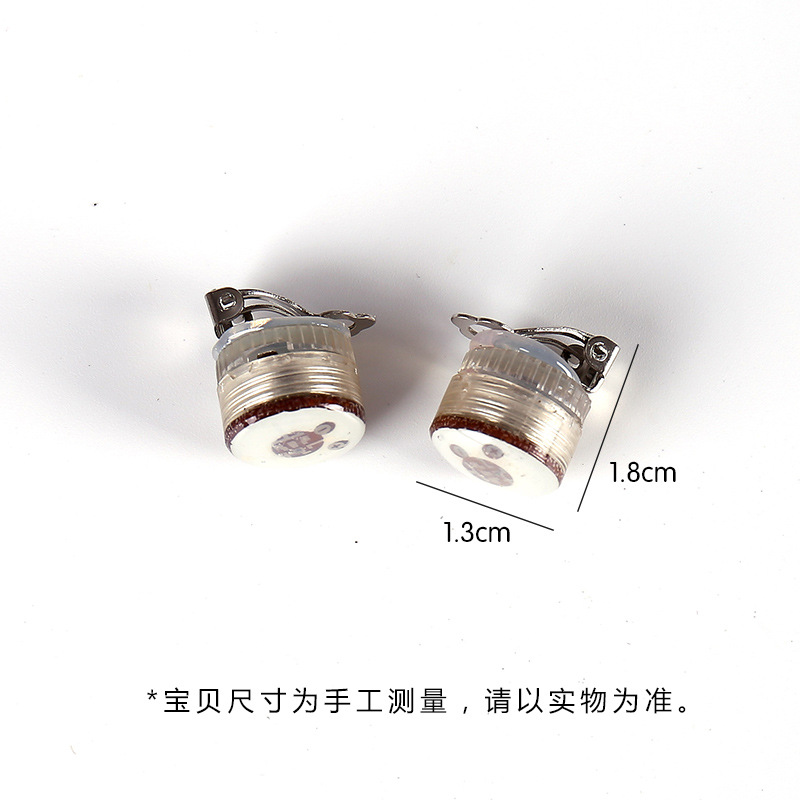 The new Korean luminous stud earrings, glitter earrings and accessories, and the seven-color glitter earrings are selling well at street stalls Item Picture
