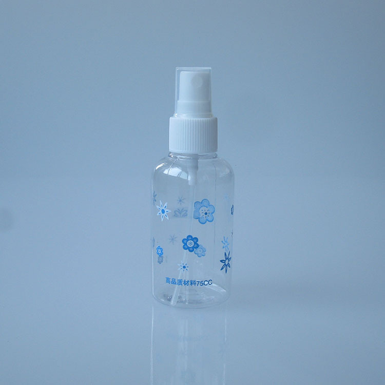 75ml transparent print spray bottle Moisturizing moisture bottle Perfume spray bottle delicate and compact Specification drawing