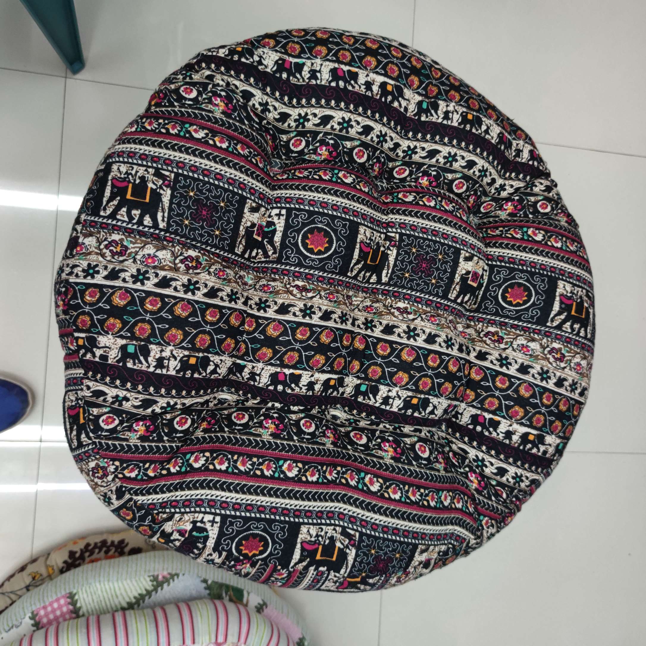 2020 new pillow cushion manufacturer direct cotton hemp futon cushion black model thumbnail