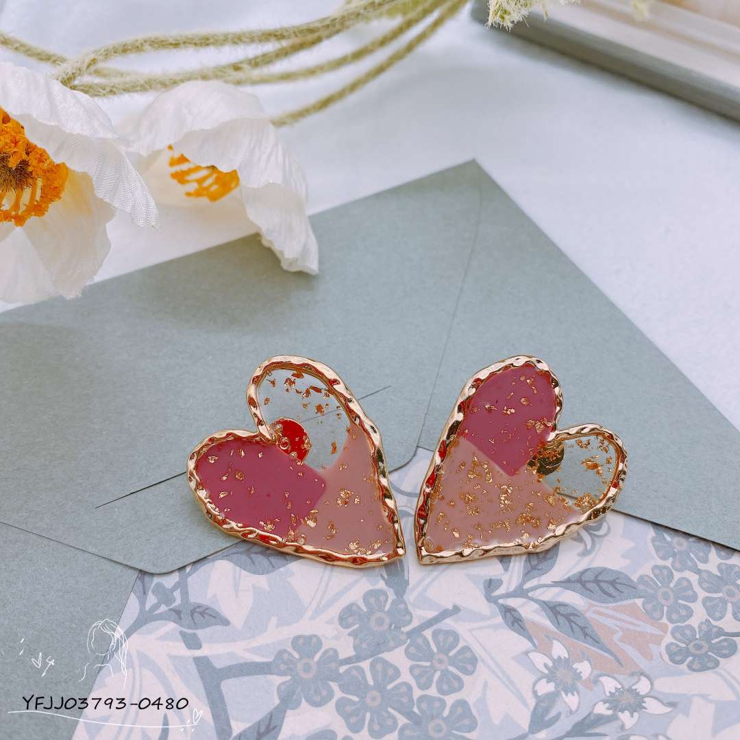 Korean Version Of All Fashion Girl Powder New Earrings Specification drawing