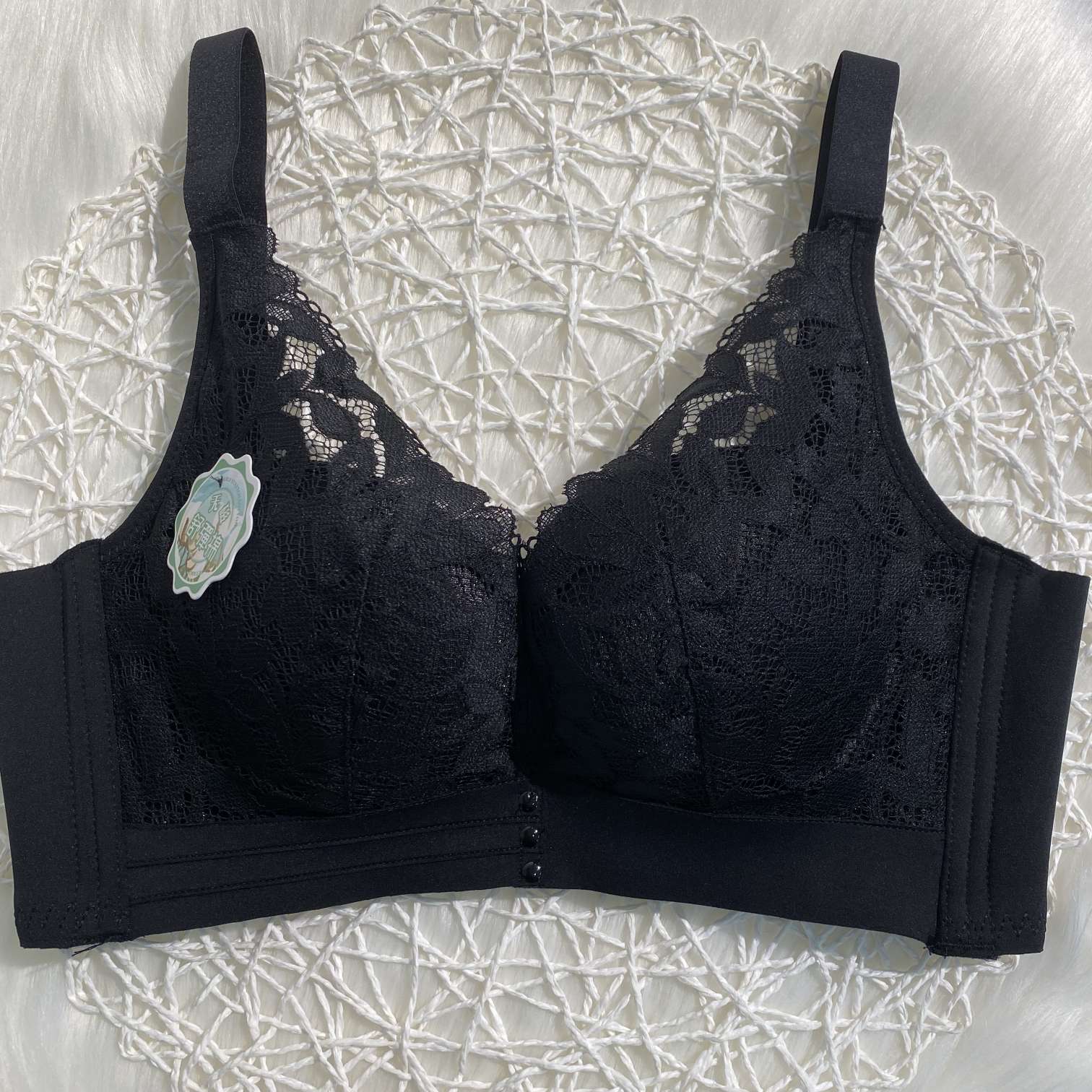 2034#无磁婴儿舒弹棉中厚杯四排四扣（10件起批）产品图