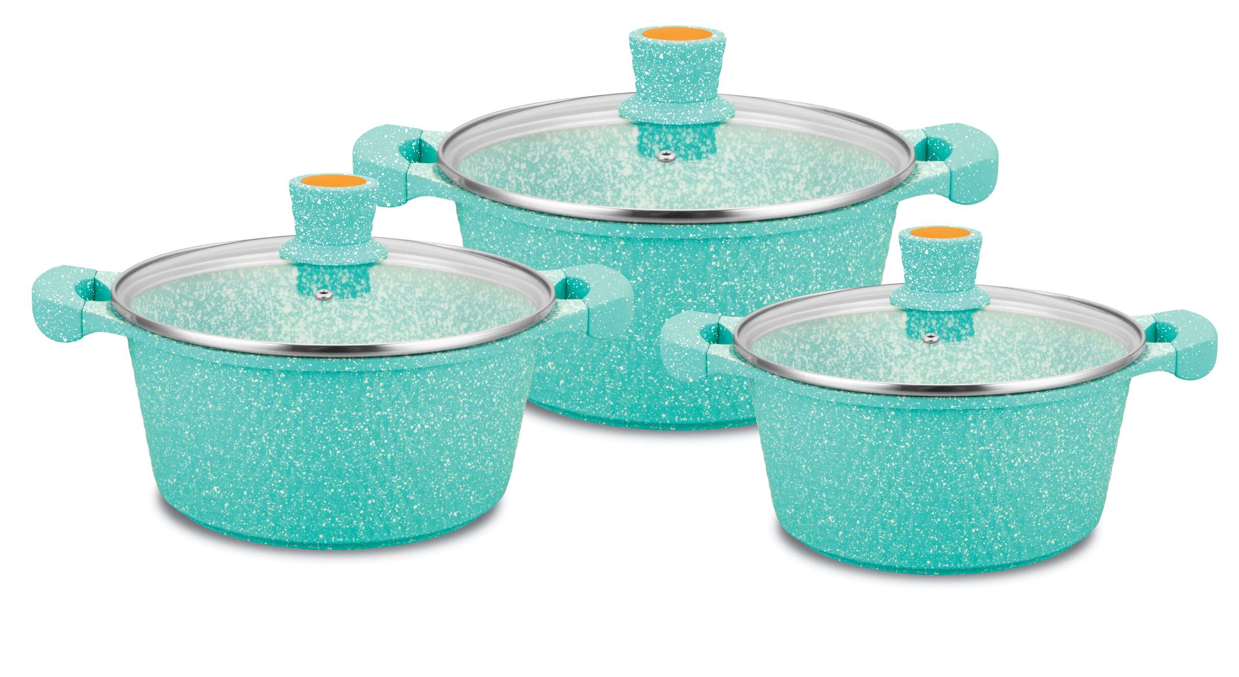 GEOMETR  MArble DIE-casting POT 20-24-28cm