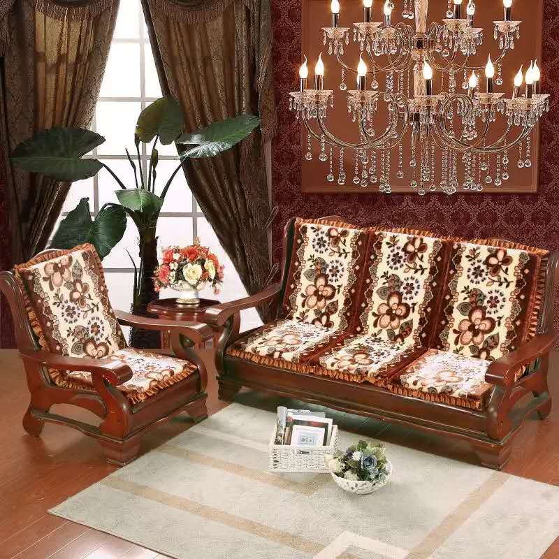 Short Plush Couchback With Sofa Cushion undefined