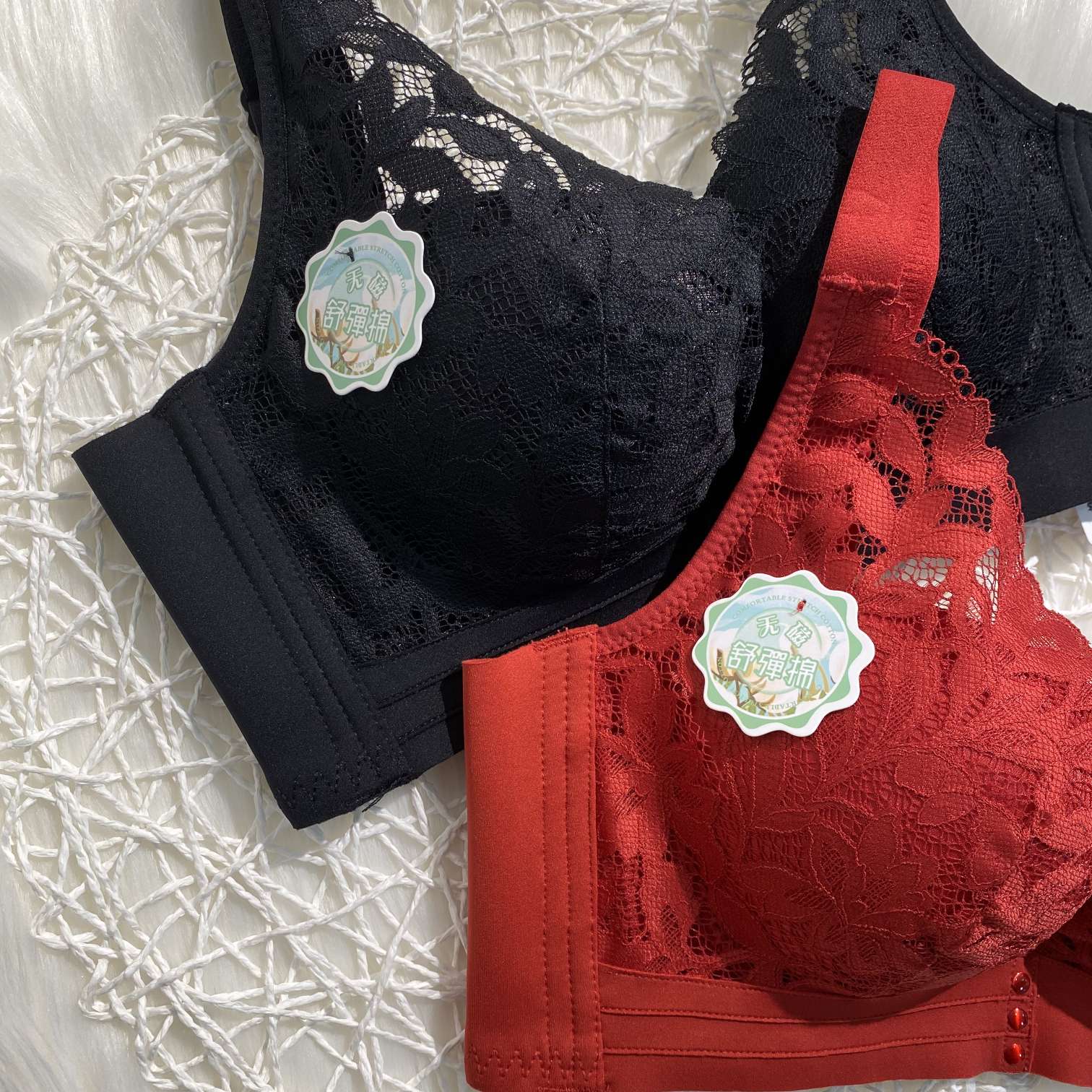 2034#无磁婴儿舒弹棉中厚杯四排四扣（10件起批）详情图8