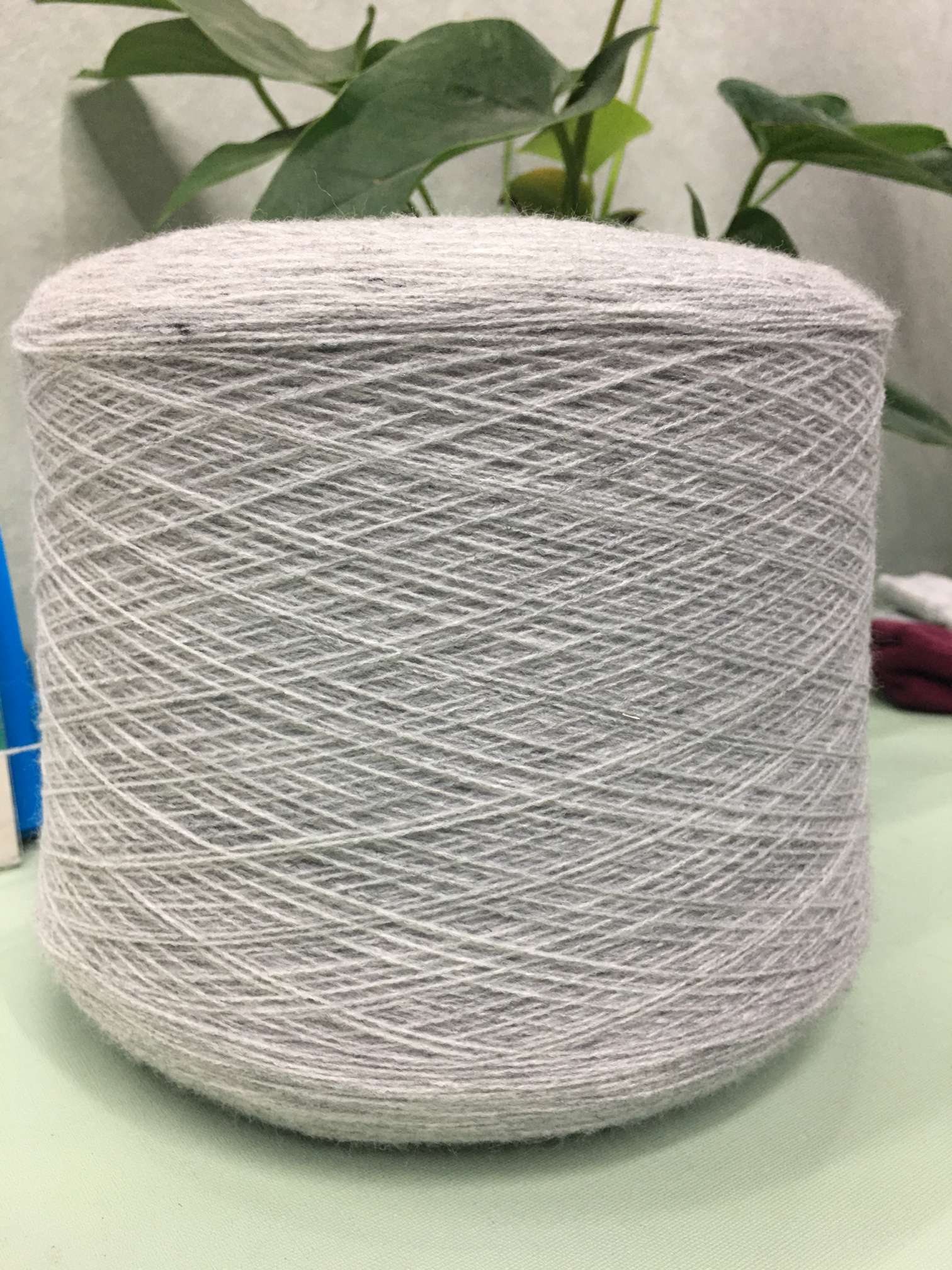 Acrylic linen grey yarn, Hao Sheng colored yarn details Picture
