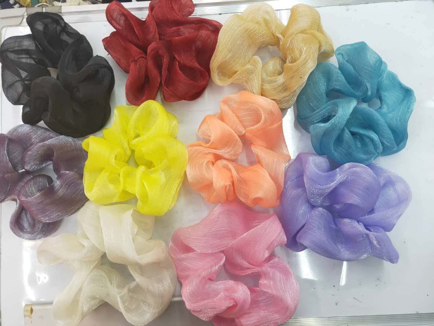 Hair loop yarn large intestine circle simple temperament web celebrity I tie horsetail hair cord female hair cord flower thumbnail