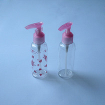 Transparent printing 100ML pressing bottle pet plastic bottle small perfume bottle wholesale