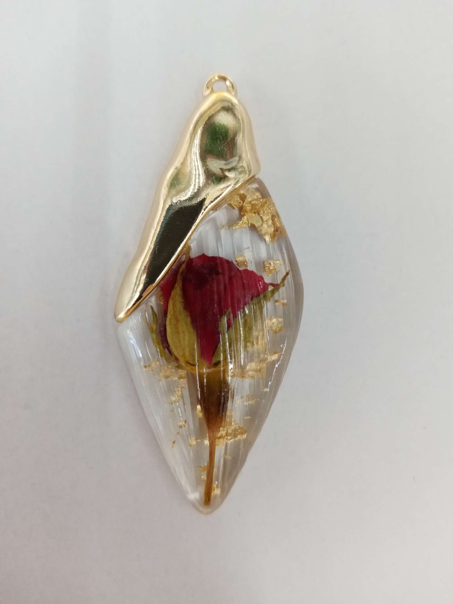 海螺型玫瑰干花加金箔纸产品图