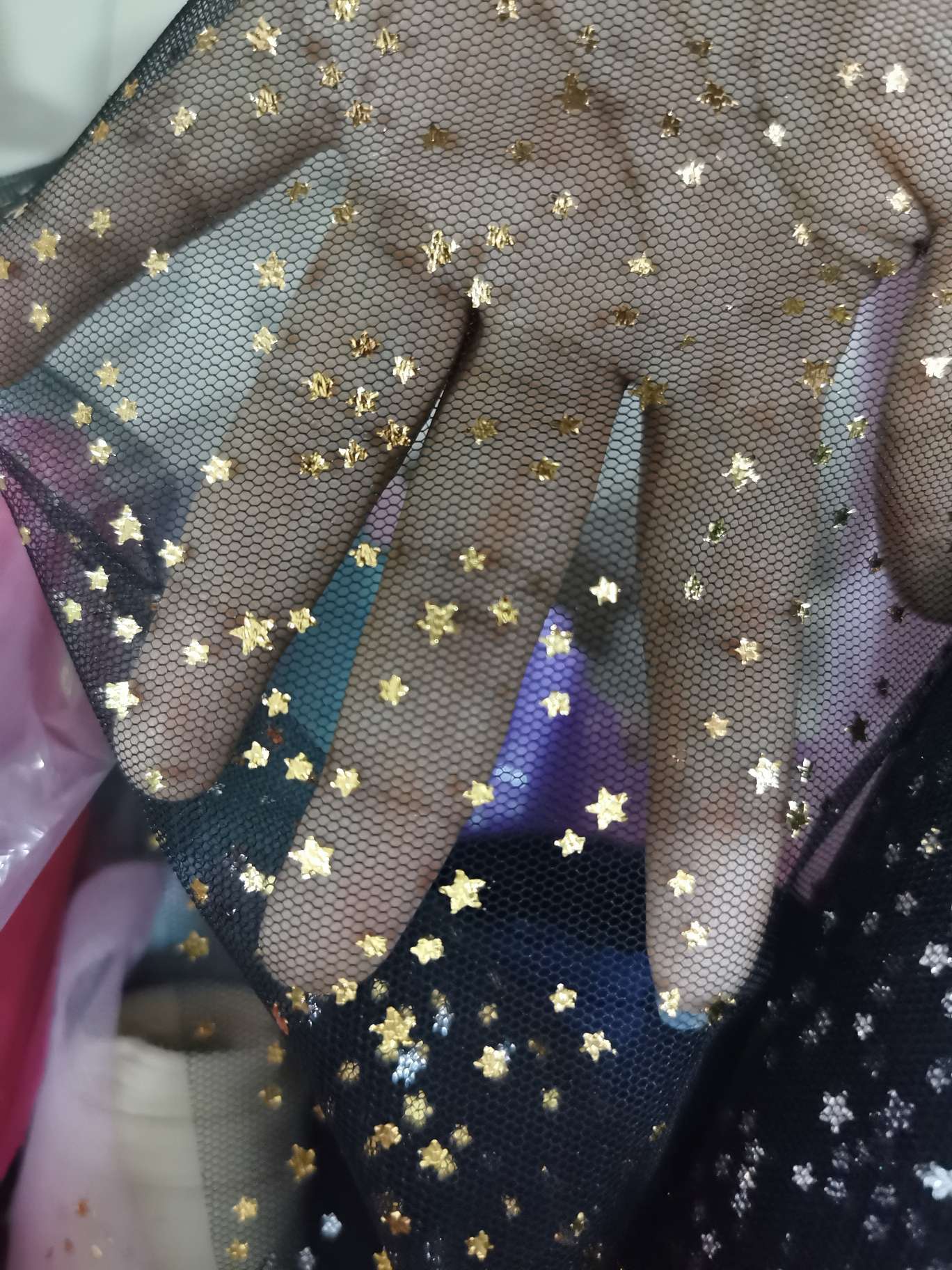 经典款小星星白底实物图