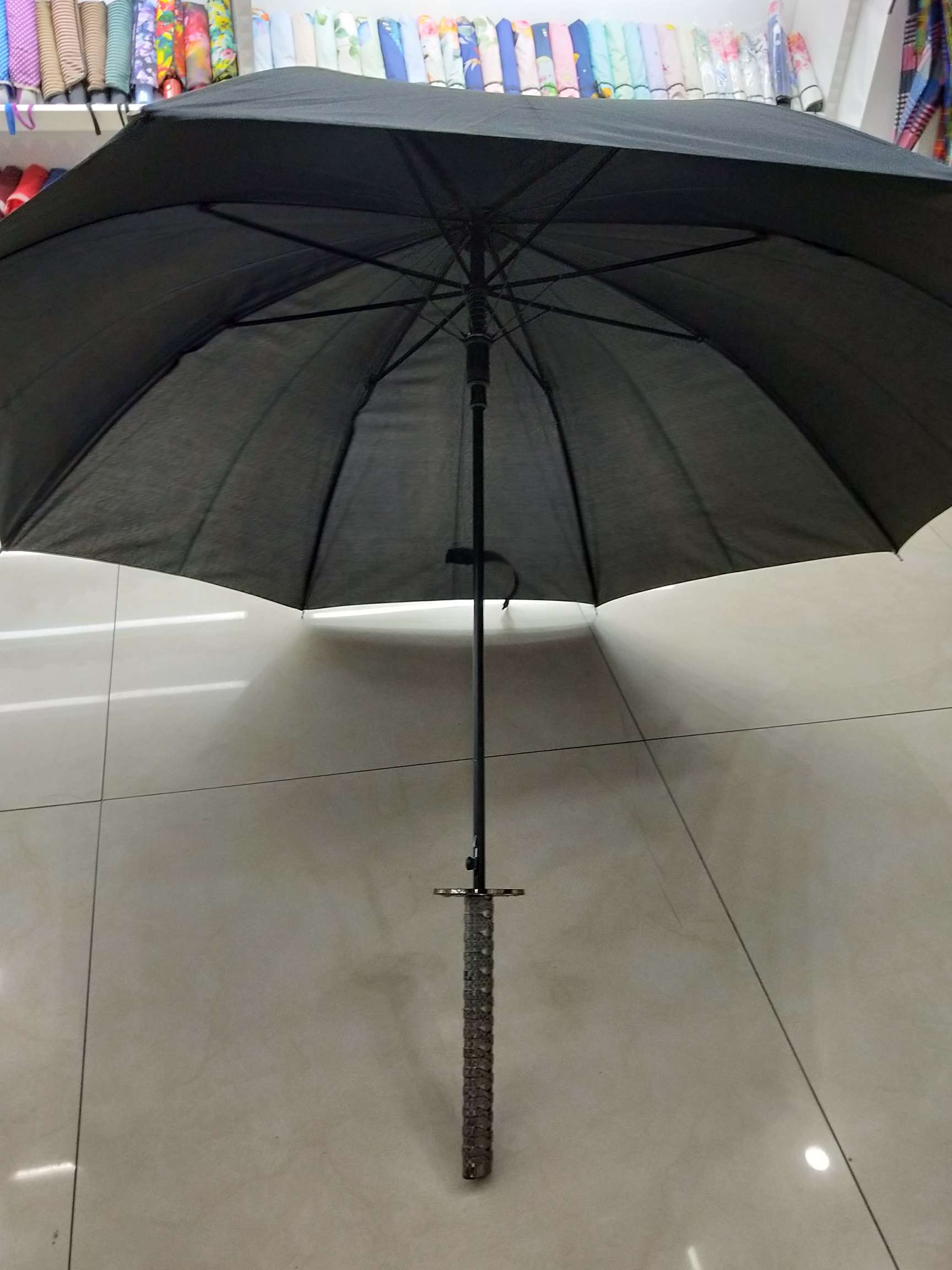 60 cm fiber 8K spray-painted black umbrella knife handle Application Scenario