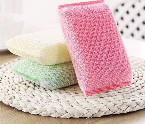 White cotton thicken wash dish clean block, 3 pack