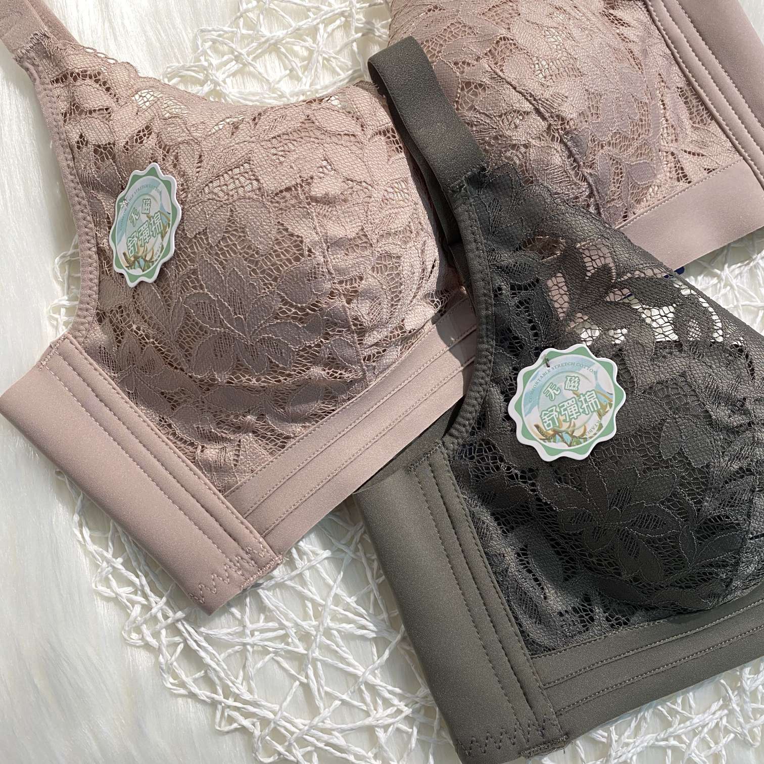 2034#无磁婴儿舒弹棉中厚杯四排四扣（10件起批）详情图7