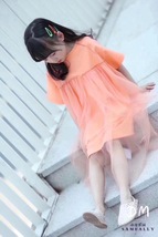夏款橘色连衣裙