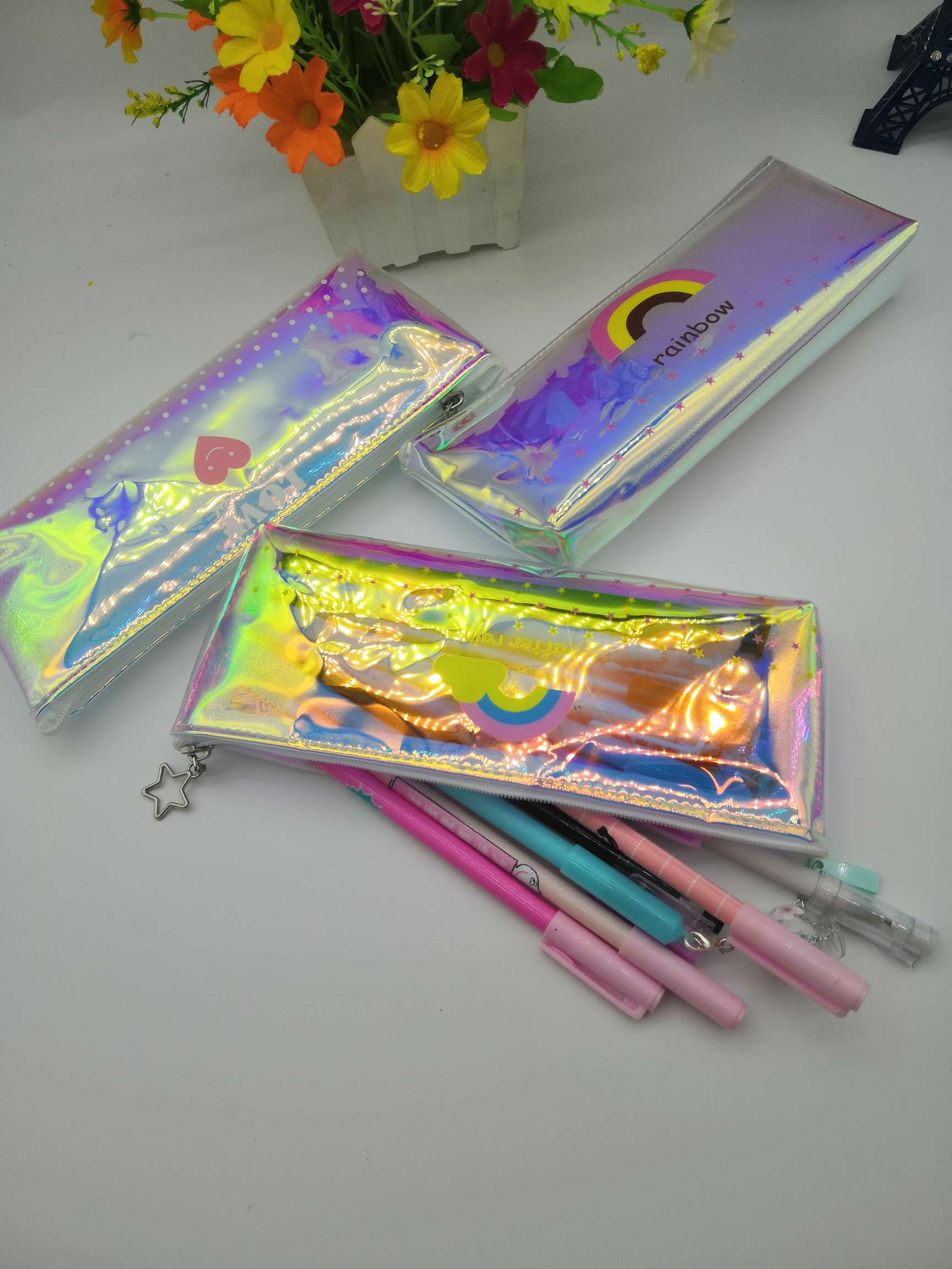 可爱透明幻彩TPU防水铅笔盒笔袋详情图9