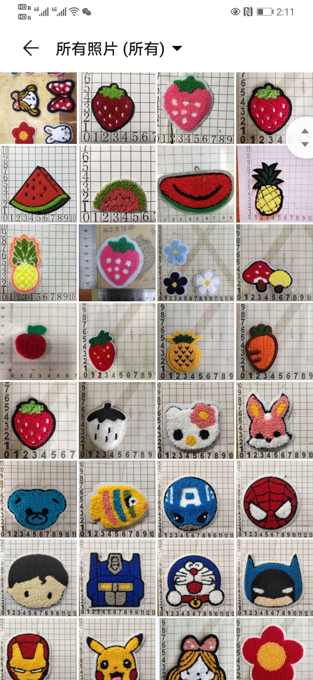Towel embroidered with fruits series