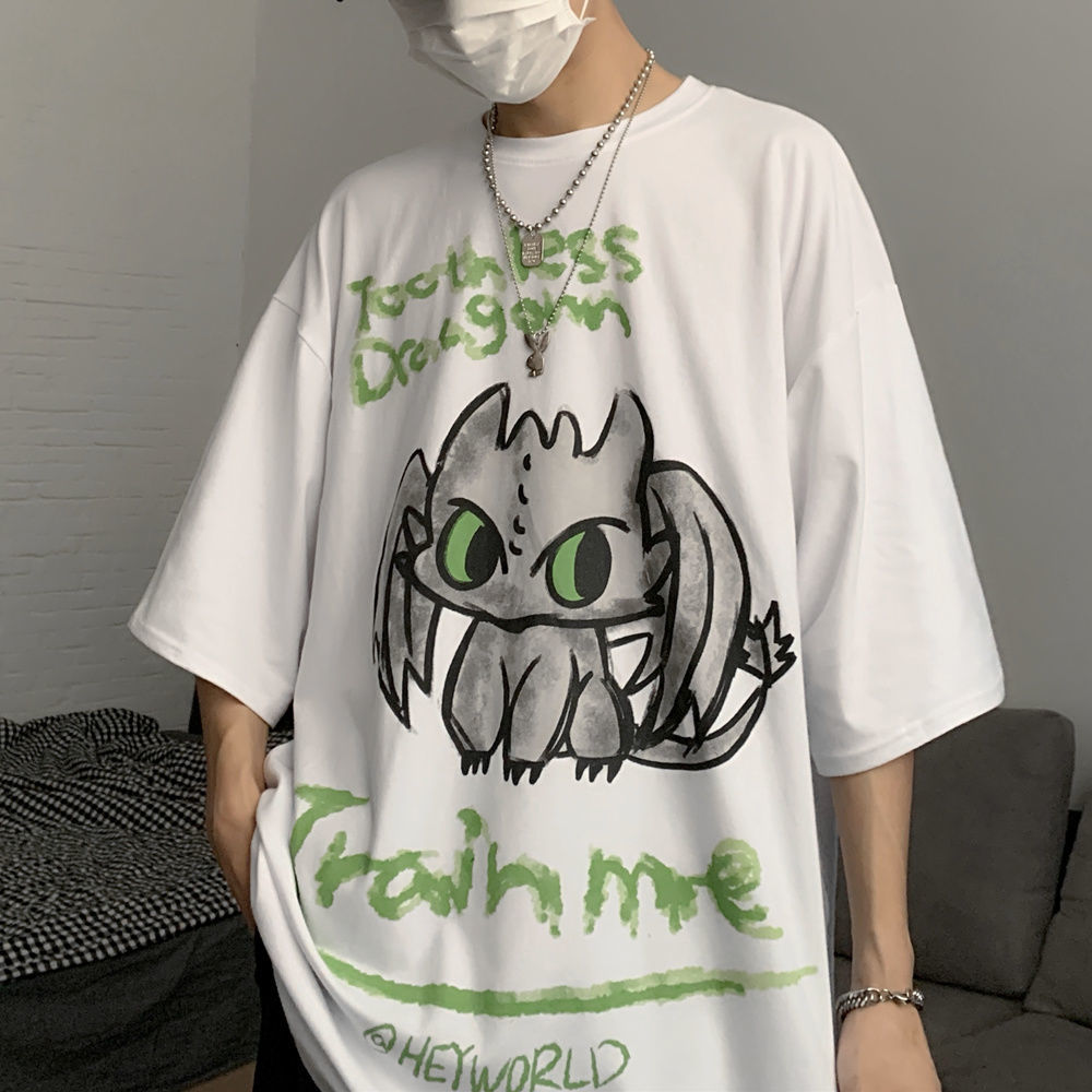 Spring/Summer 2020 pure cotton short-sleeved T-shirt, new Korean style loose Hong Kong style ins Trendy school style round neck T-shirt