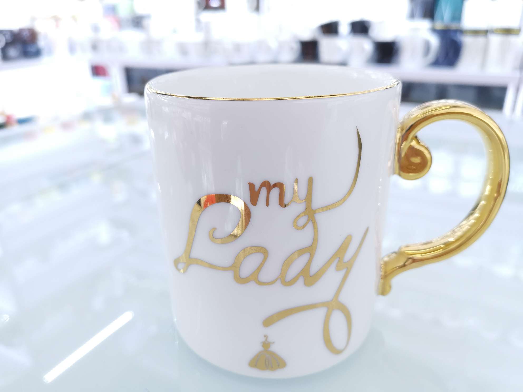 Gold-plated mugs, ceramic cups, water cups, coffee cups details Picture