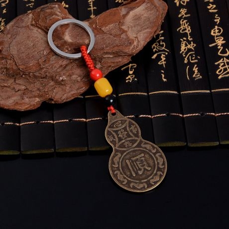 Factory direct sales of Bagua gourd money keychains and wholesale gourd money details Picture