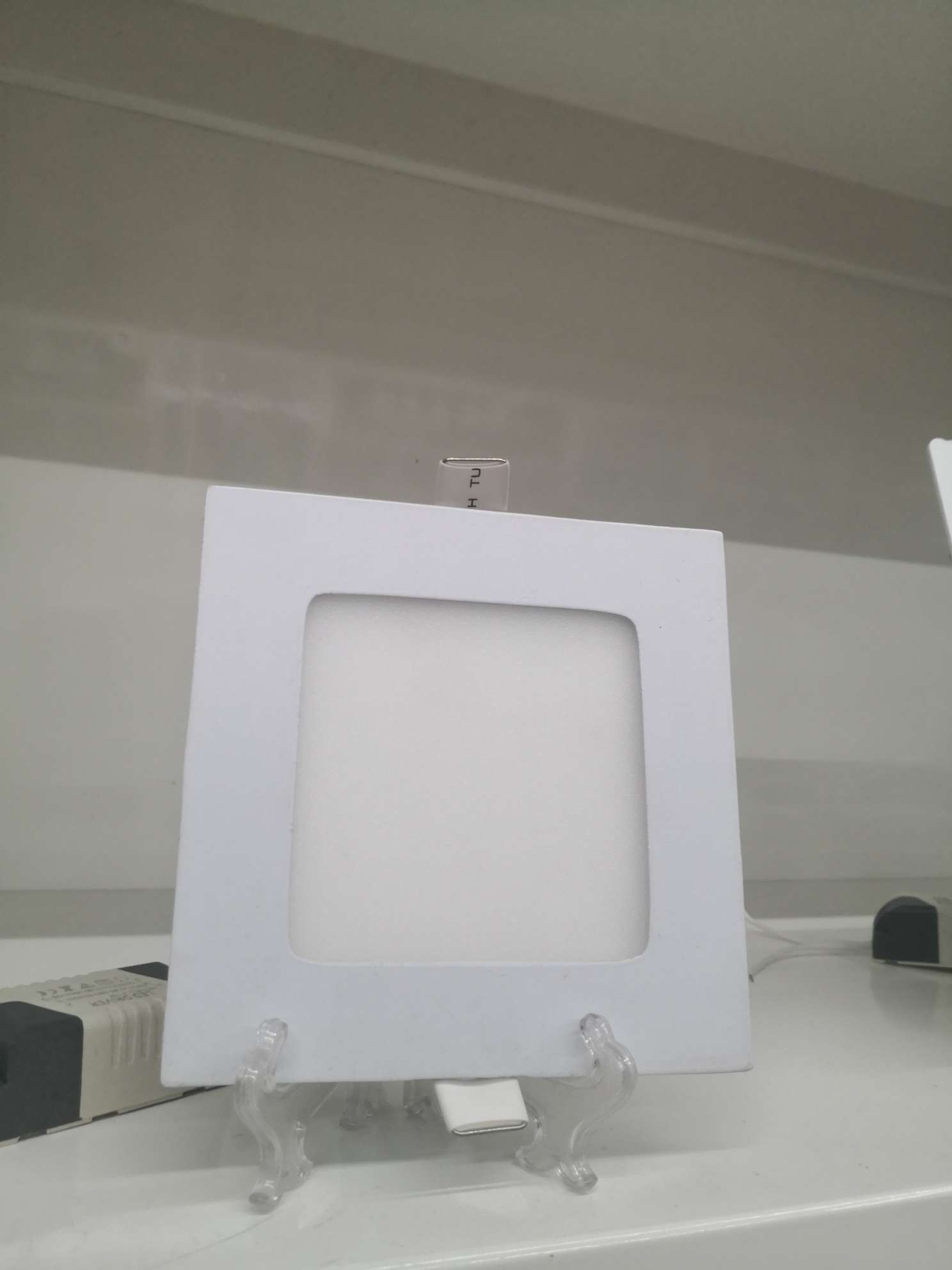 LED die-cast aluminum square panel light (thin type) 3V - 100V - 265v, outer diameter 85×85, hole opening 70×70 details Picture