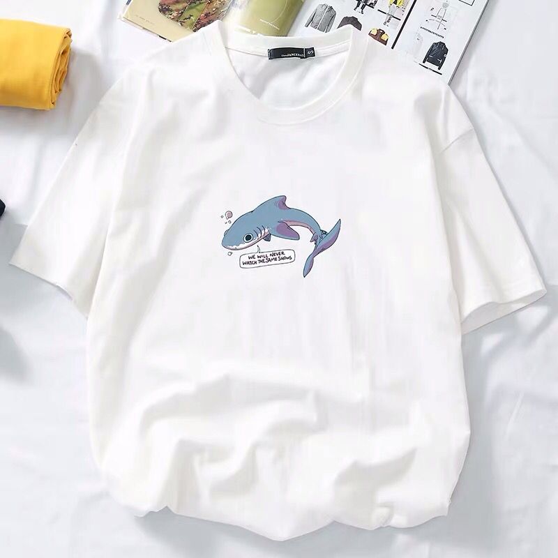 Spring/Summer 2020 pure cotton short-sleeved T-shirt, new Korean style loose Hong Kong style ins Trendy school style round neck T-shirt j
