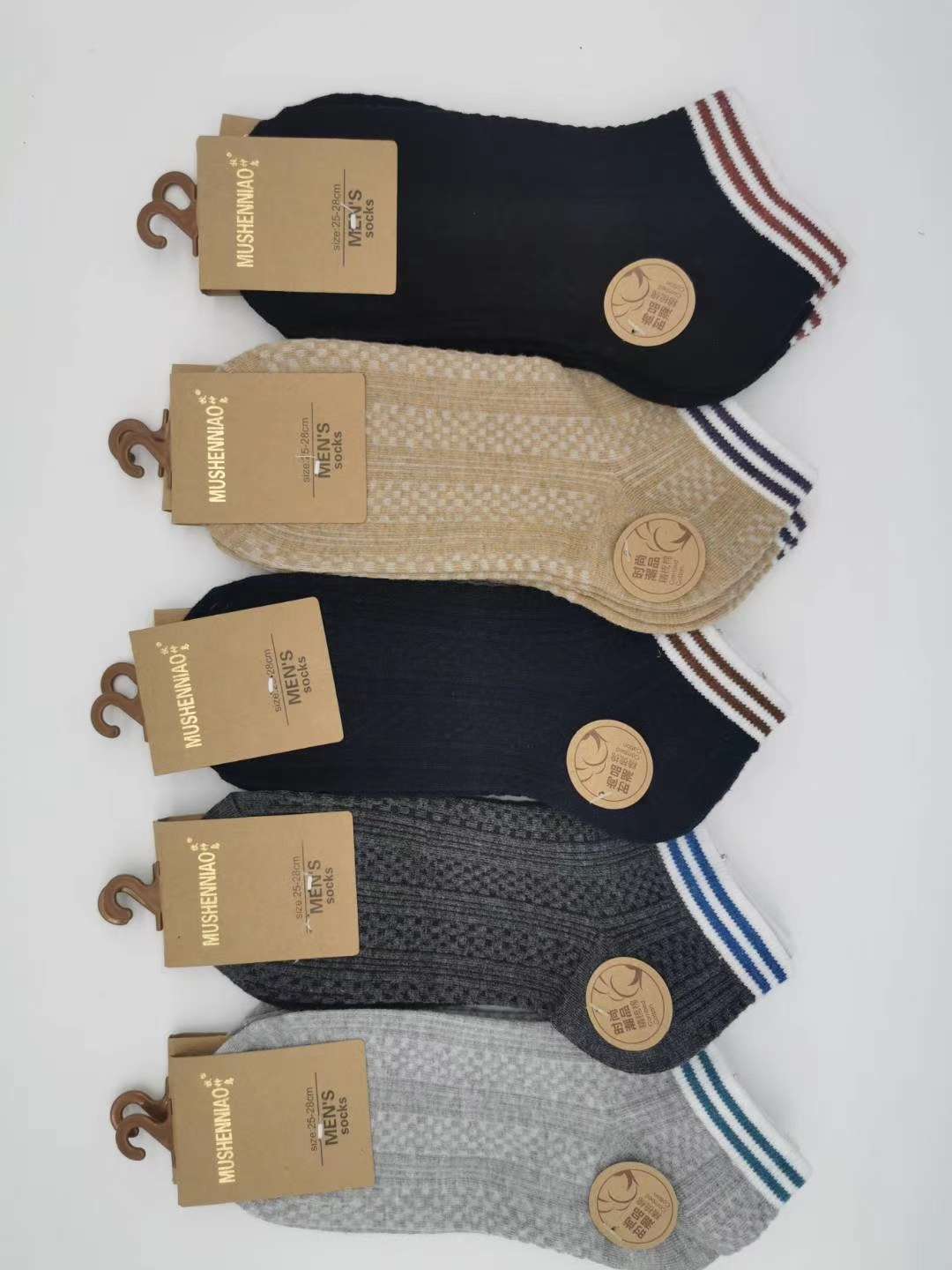 男士棉袜双针产品图