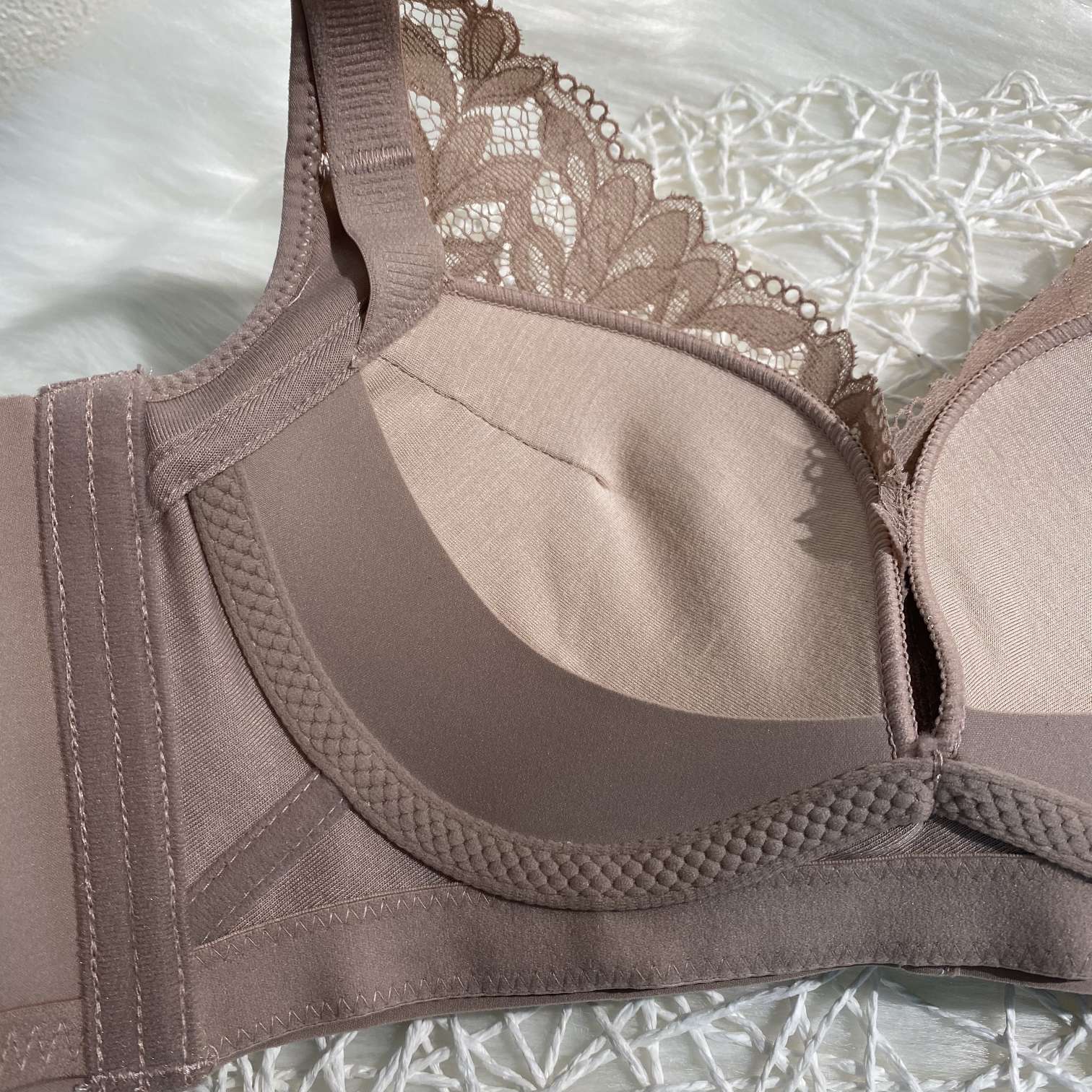 2034#无磁婴儿舒弹棉中厚杯四排四扣（10件起批）详情图6