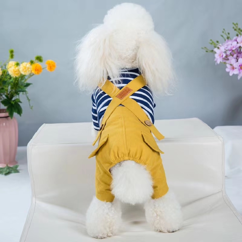 秋冬新款美衣，法牛条绒背带裤！可搭配打底衫，穿着舒服看着新潮，宠物宝宝们让它们打扮打扮出门倍有范详情图7