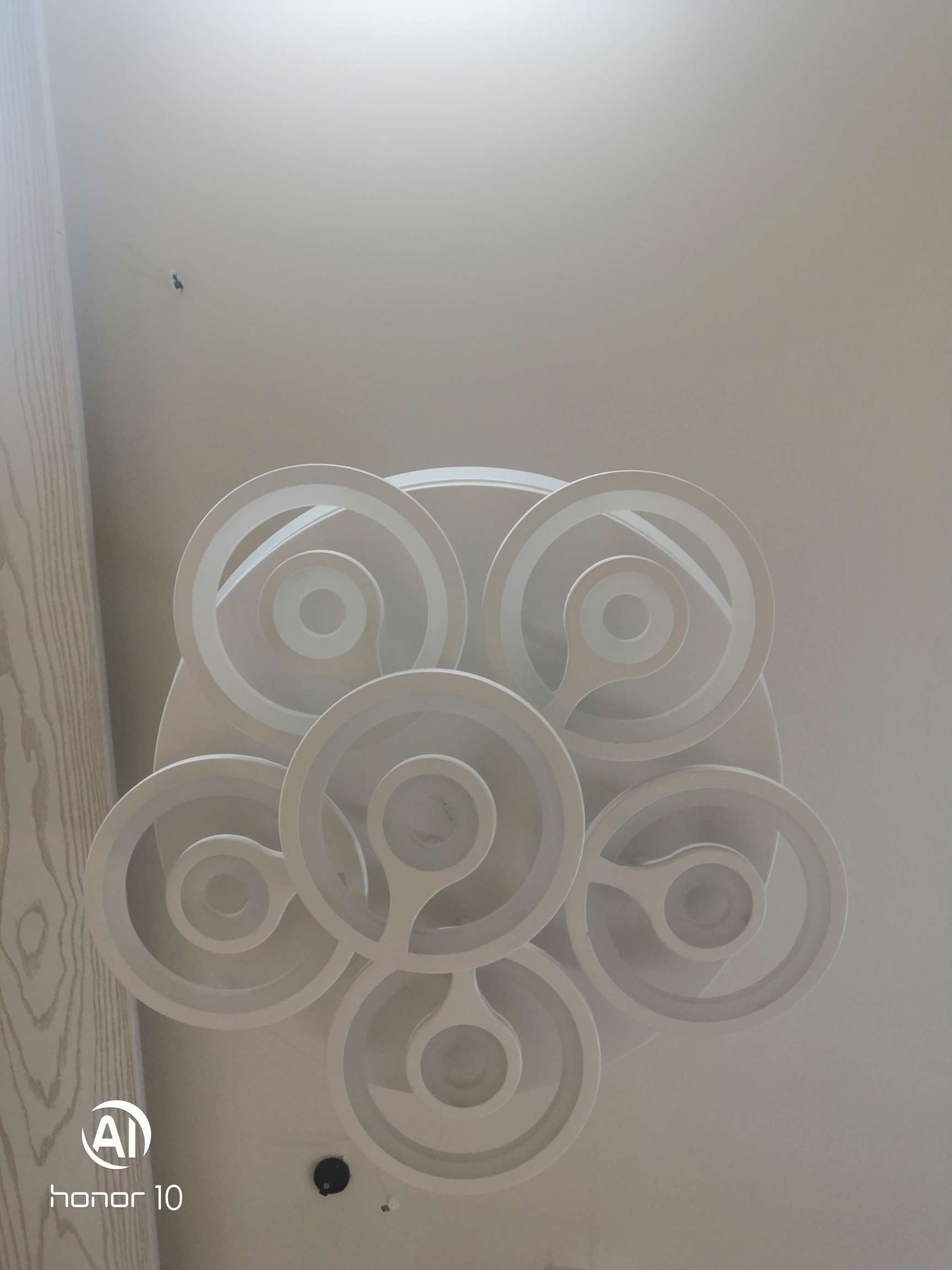 543 invisible fan chandelier, light luxury chandelier, living room lamp, postmodern simplicity, internet-famous crystal lamp, bedroom and dining room lamp details Picture