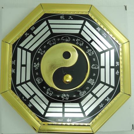 中号金边八卦生肖太极八卦镜木八卦包边八卦
