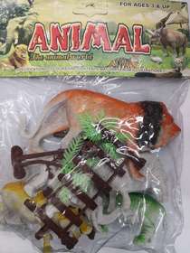 Five colorful small animal designs