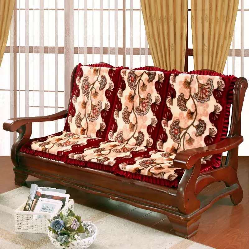 Short Plush Couchback With Sofa Cushion undefined