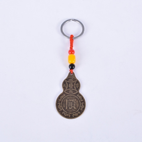 Factory direct sales of Bagua gourd money keychains and wholesale gourd money Specification image