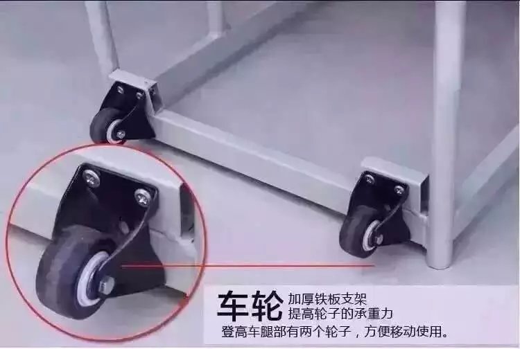 带轮子铁质两步登高梯上货梯载重量大焊接牢固细节图