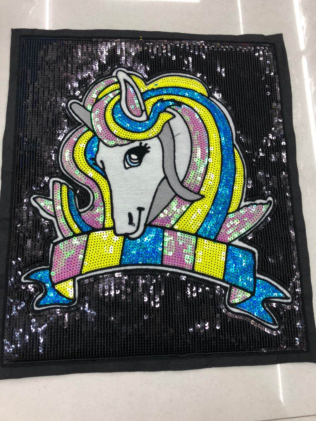 三合一特种绣 独角兽 尺寸42*36